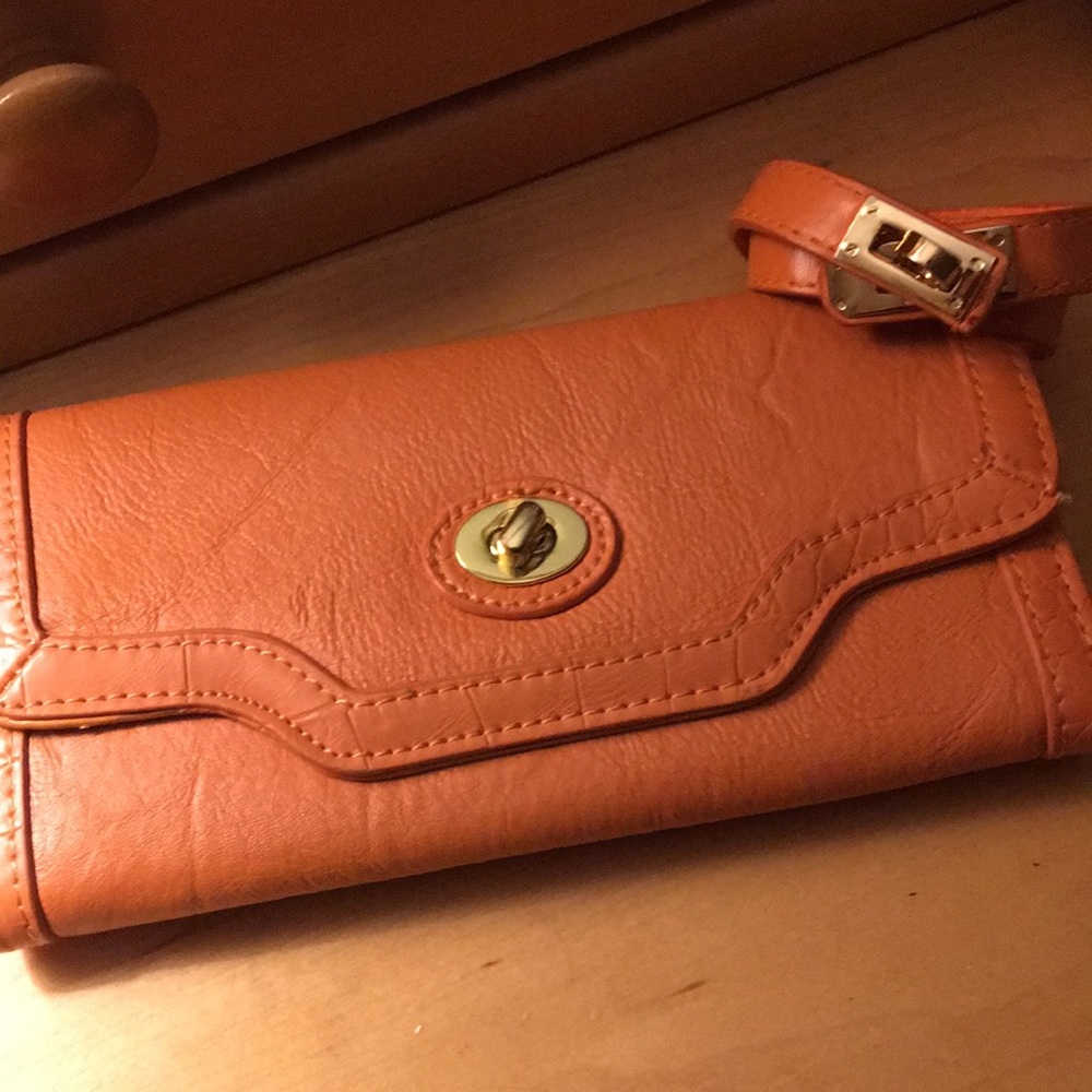 ***SOLD** Orange wallet and bracelet